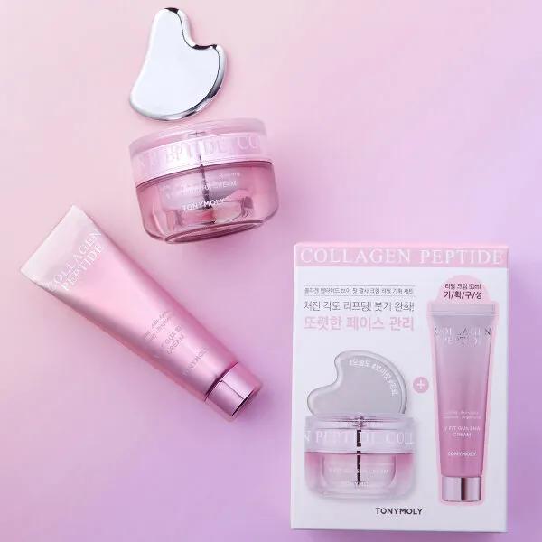 Collagen Peptide V-Fit Gua Sha Cream Planning Set (Main Product 50ml + Gua Sha + Refill 50ml)