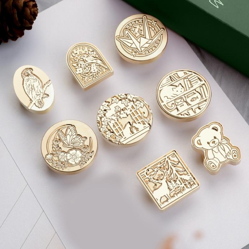Animal Pattern Wax Stamp Head, 3D Embossed Wax Seal Stamp Head Replacement for Invitations Letter Envelope