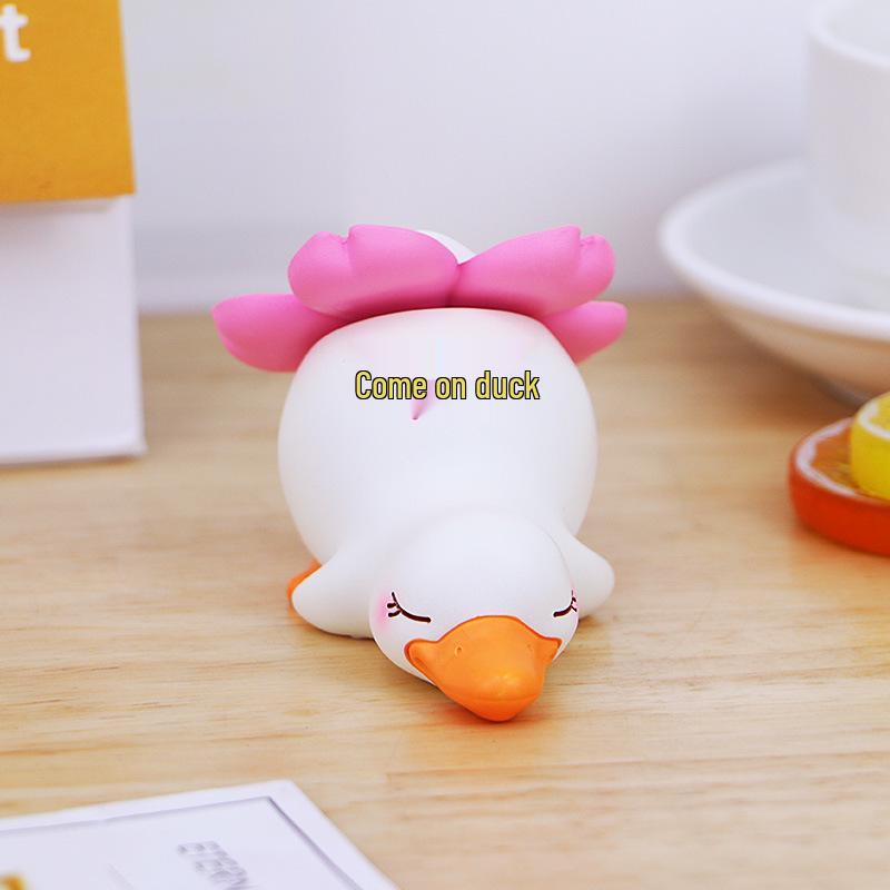

Hello Duck Healing Ornament: Cute Duck Desk & Car Decoration As Shown