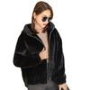 Imitation mink coat women's new short hooded light trendy imitation mink women's imitation fur coat