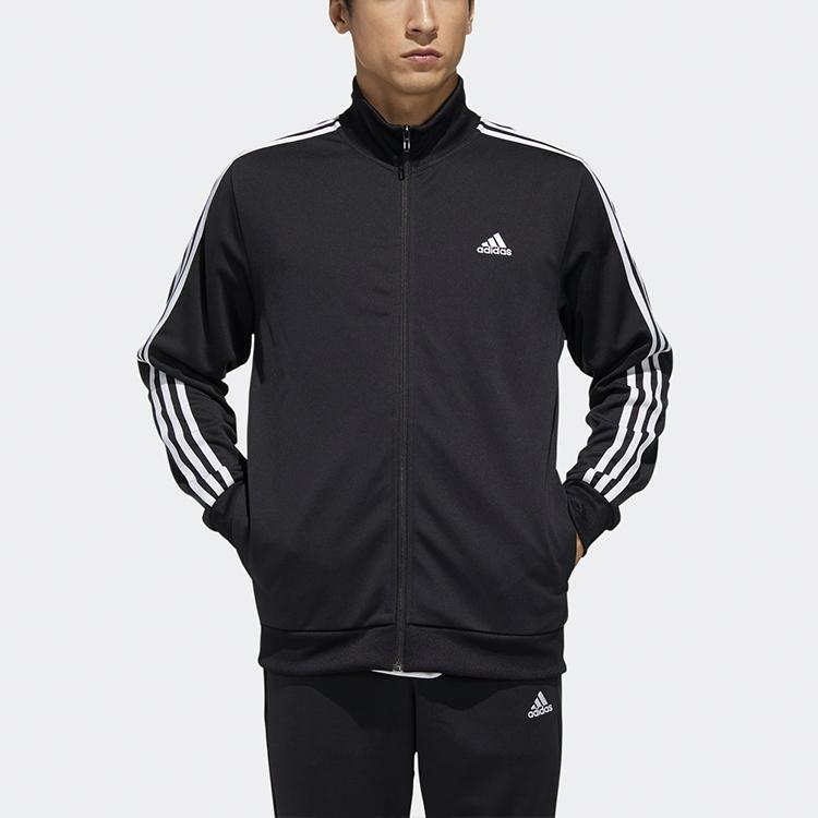 Adidas Essential 3-Stripes Windbreaker Jacket Men Jackets Black FM5313