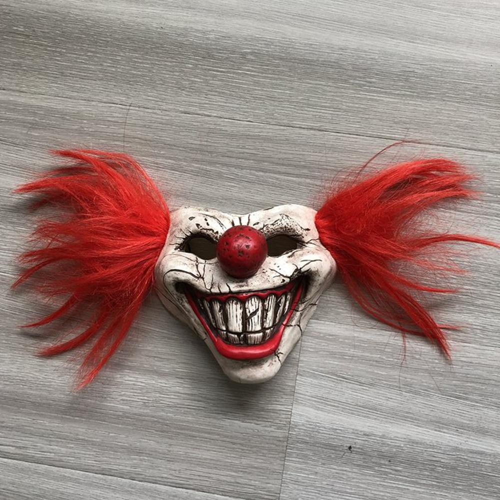 Creepy Twisted Metal Sweet Tooth Joker Mask Cosplay Bloody Clown Latex Masks Halloween Carnival Purim Party Costume Props