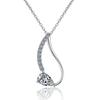 Pendant Necklace Women 1ct D Color Moissanite Irregular Waterdrop Shape Fashion Commute Style