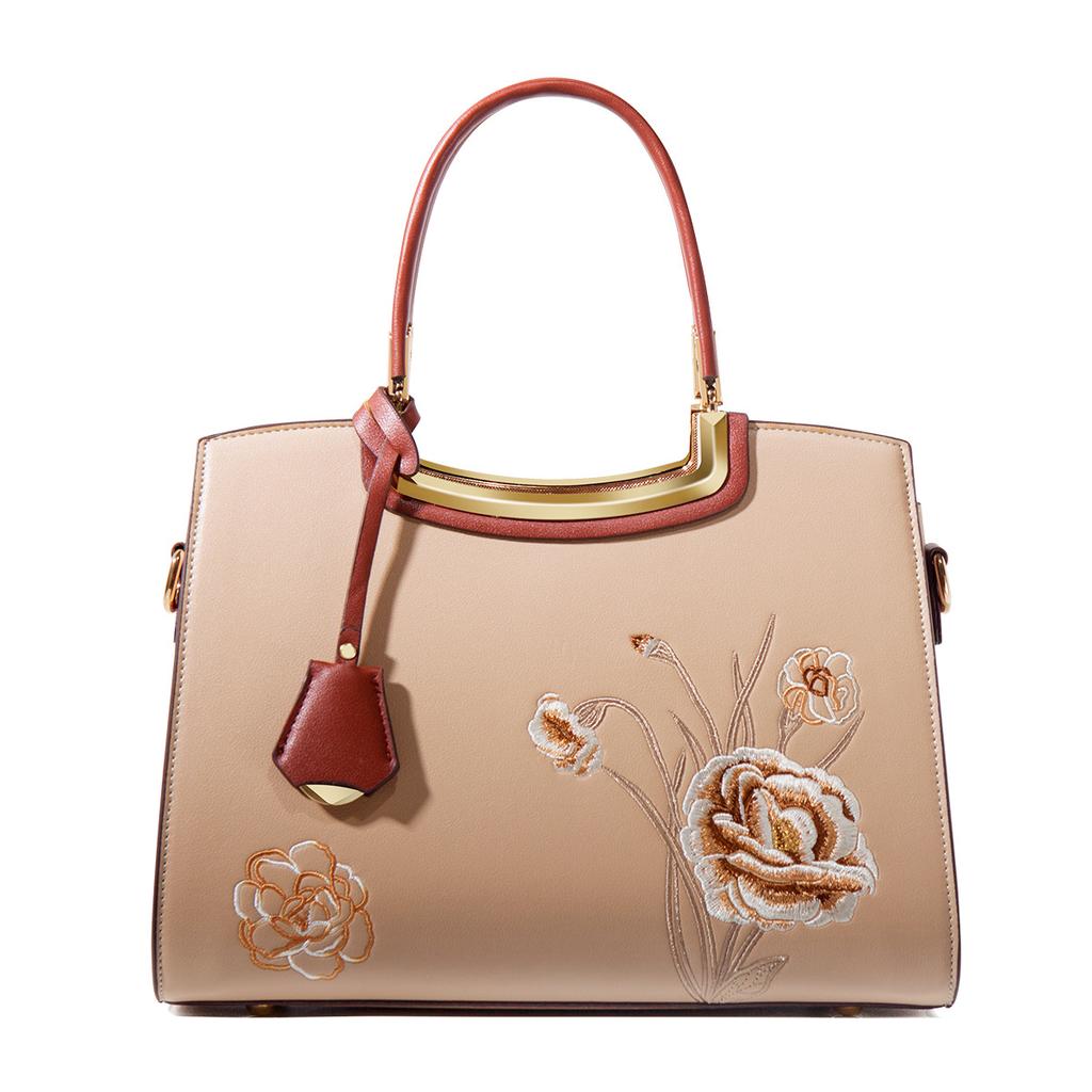 Mother's Day gift for mom: large-capacity women's bag, 2024 new model, niche high-end embroidered handbag