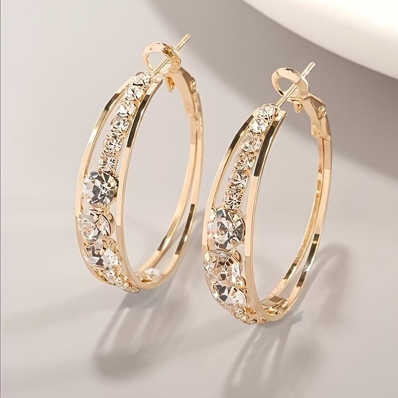 Set of 2 Elegant Round Earrings, Ideal for Weddings, Parties, Birthdays, Everyday Use, And a Great Gift for Women