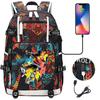 USB Headphone Backpack for Teens Students Boys Girls Leisure Travel Dual Shoulder Bags Soccer Hot Selling Waterproof Large Capacity