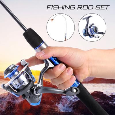 Ice Spinning Fishing Rod Combo with Spinning Reel Nini Fishing Pole & Fishing Reel Protable Seawater