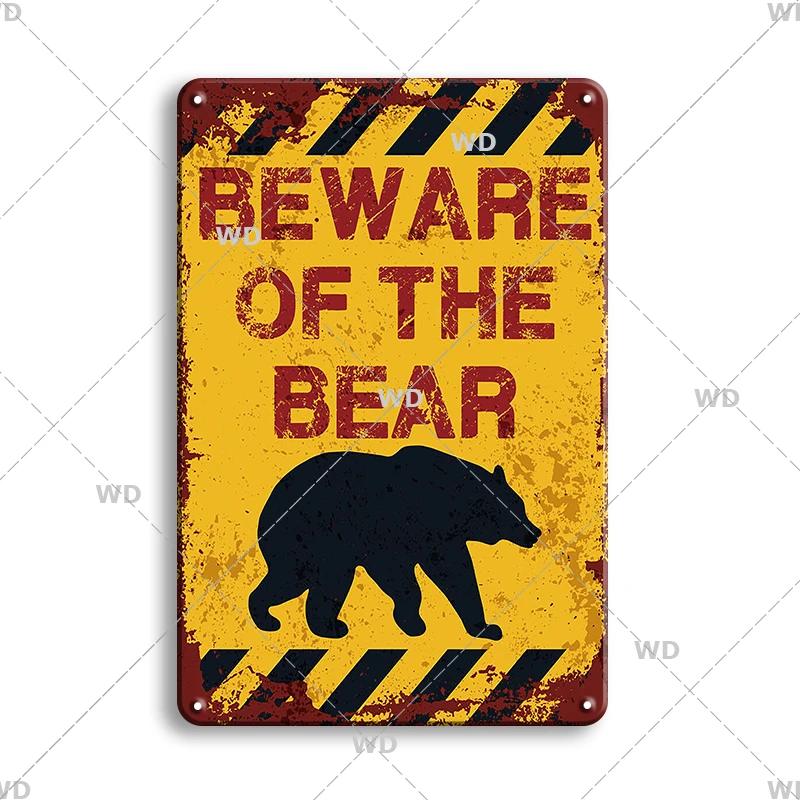 Attenzione Pericolo Cartelli Metallici Attenzione agli Animali Poster Gatto Targhetta Murale Vintage Placca Metallica Pub Bar Casa Pittura Decorazione Man Cave