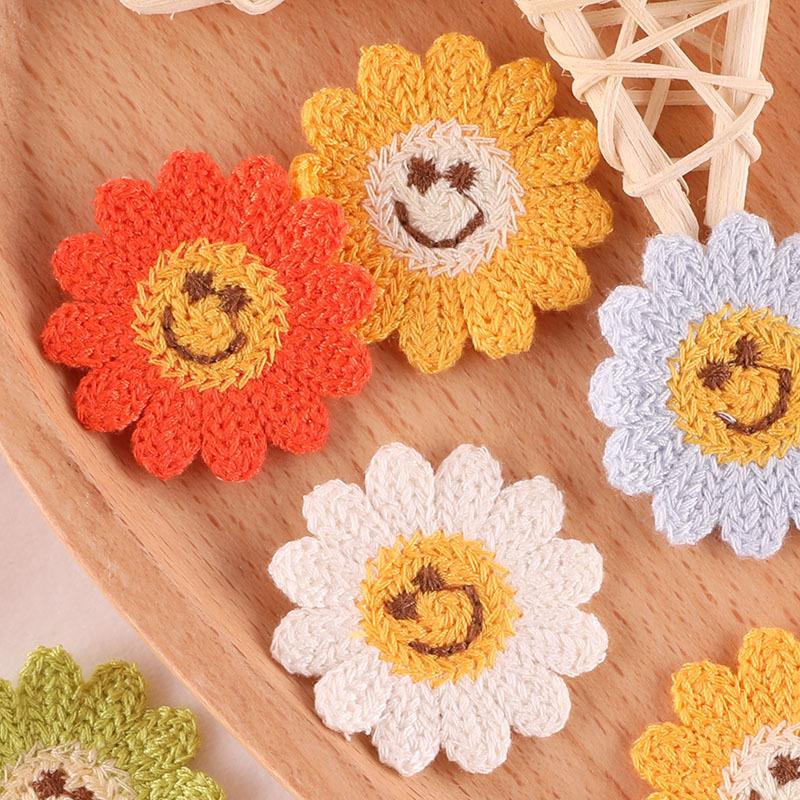 Embroidery Label Sunflower Embroidery Sticker Diy Hand Account Accessories Patch Brooch Hair Accessories Accessories Water-Soluble Embroidery Sticker