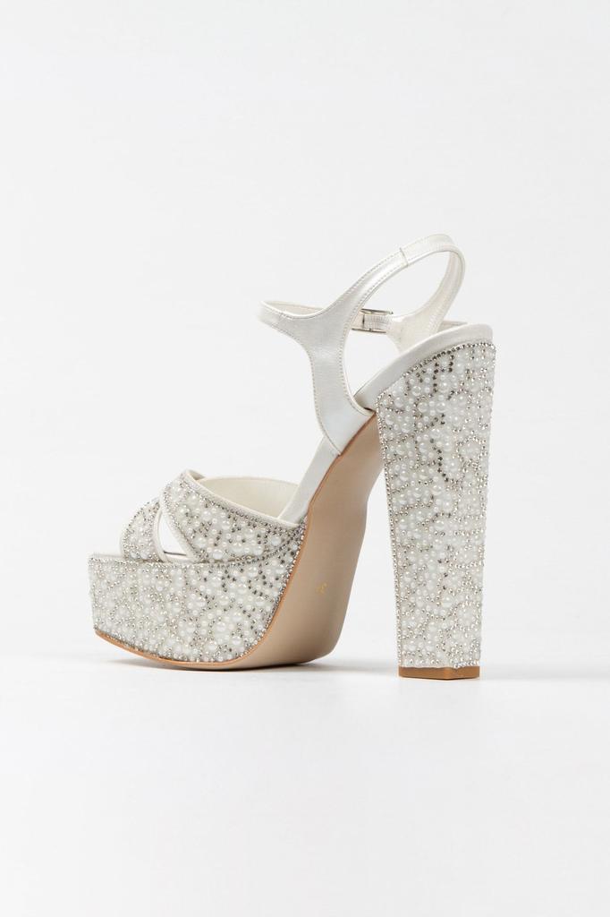 Women's Fashion Style High Heels Silver Sultan Full Party Wedding Evening Dress Shoes