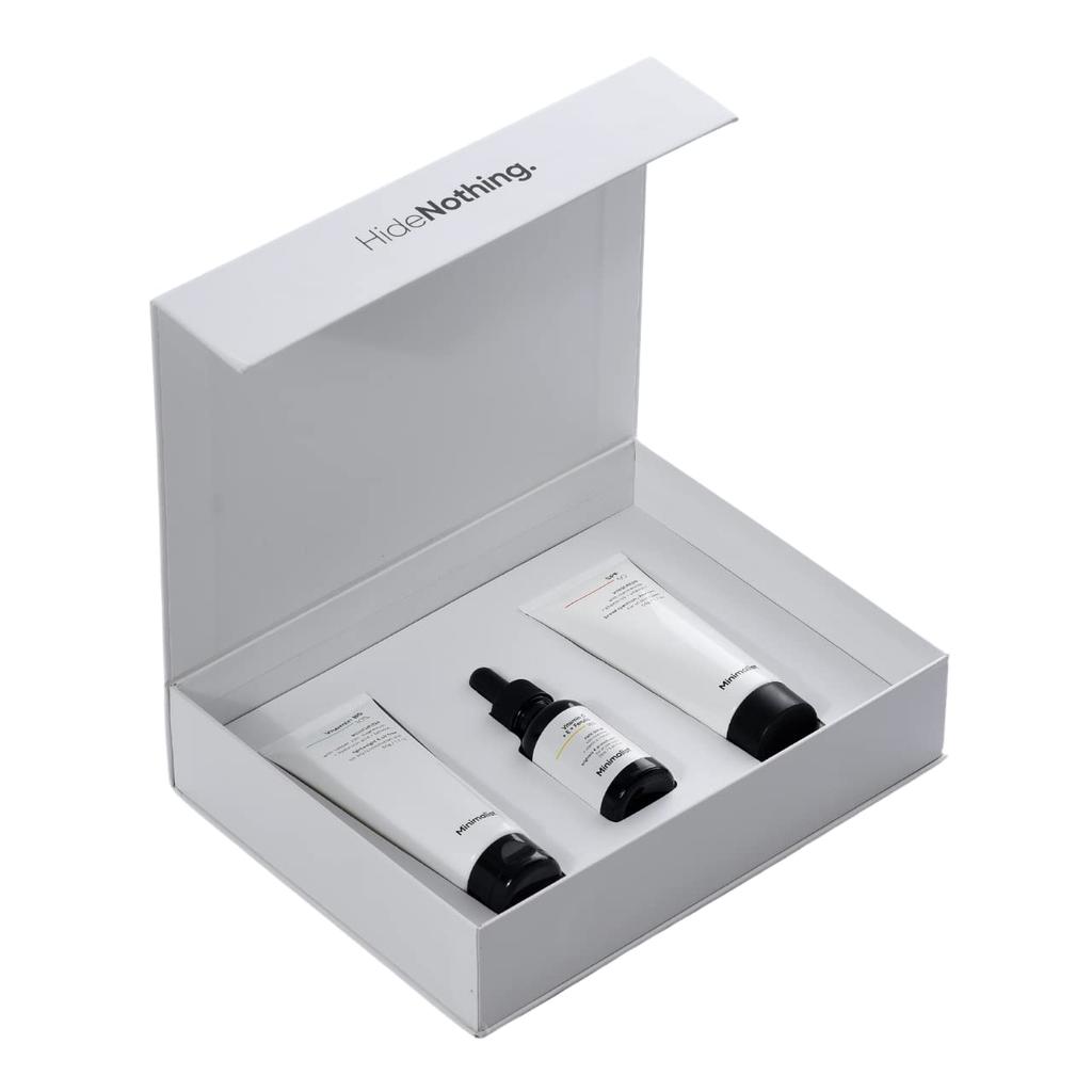 Подарочный набор для сияния и защиты кожи (50 г + 50 г + 30 мл), Glow & Protect Skincare Gift Set,  Minimalist