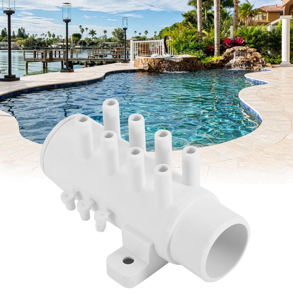 Spa Hot Spring Tub PVC Water Pipe 8 Port Plumbing Manifold Water Separator Accessory