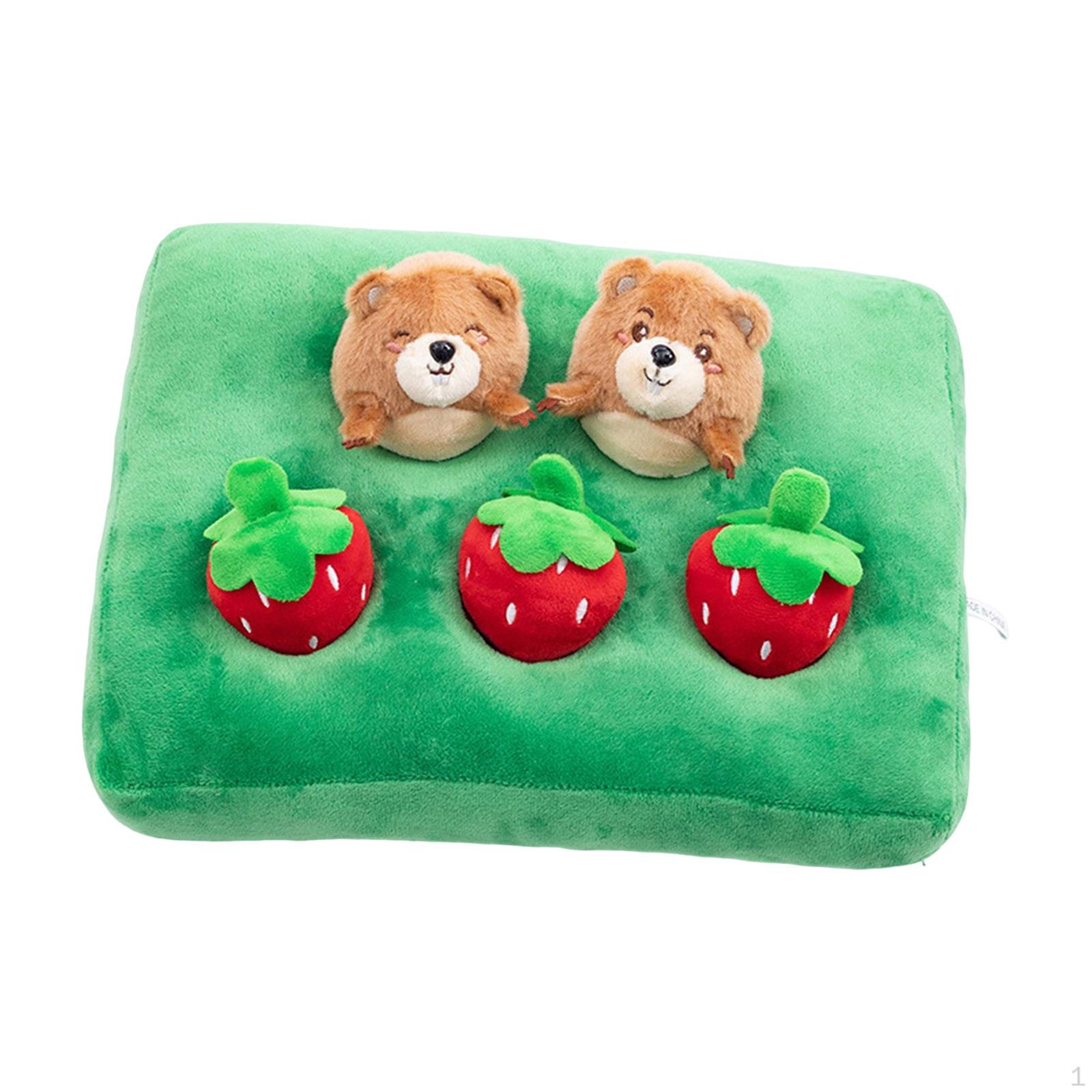Montessori Puzzle Toys Early Learning Educational Toy Family Decorations Stuffed Playset Red Strawberry