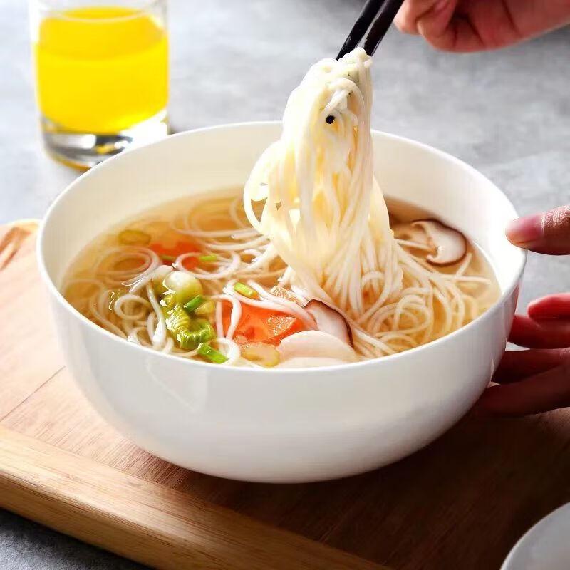 Pure White Ceramic Soup/Noodle Bowl (4-Pack)
