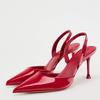 Fashion New Women's Shoes In Red Patent Leather with Shiny Surface, Pointed Temperament, Slim High Heels, Mueller Shoes, Hollow Sandals