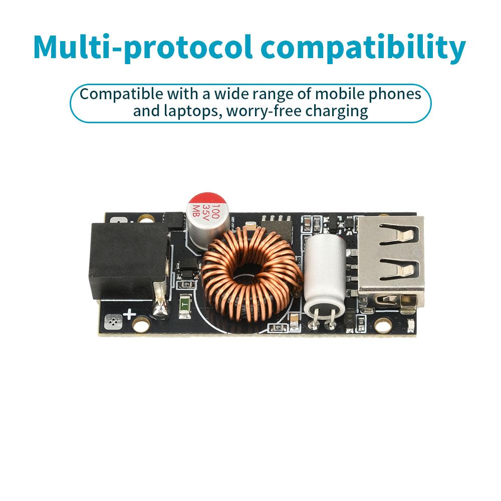 PD 65W Super Fast Charging Module Multi Protocol Mobile Phone DIY Fast Charger DC 7V-35V Step-Down Module Type-C USB DC5521 Port