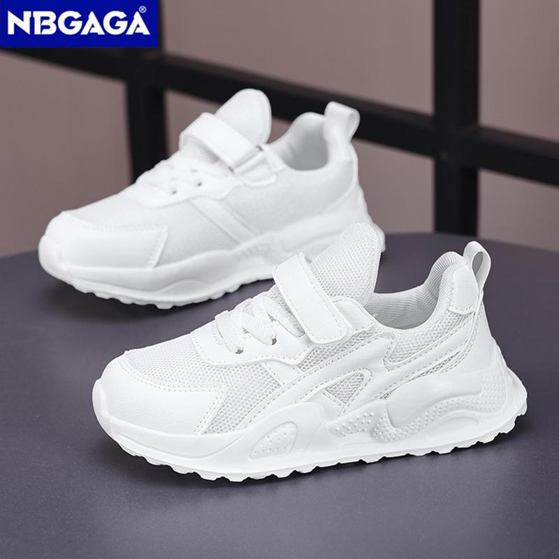 Lightweight Children Sneaker Boys Casual Shoes White Breathable Flat Student Walking Shoes Non-slip Kids Girl Sports Tennis