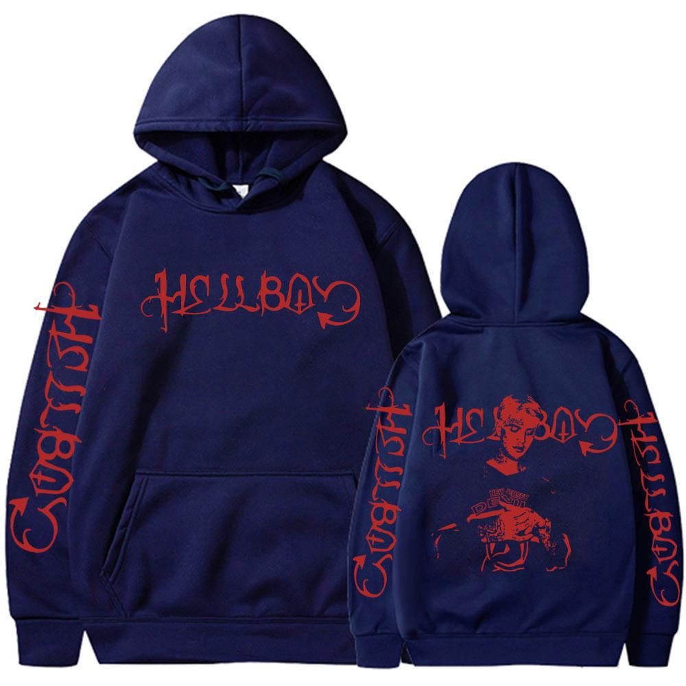 Rapper Lil Peep Crybaby Hellboy Hoodie Vintage Hip Hop Sweatshirt Men's Women Clothing Fleece Oversized Long Sleeves Pullover