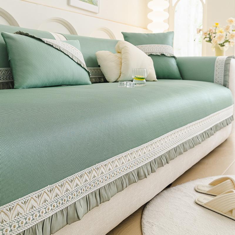 Ice Silk Sofa Cushion Summer Summer Non-Slip Mat Cushion  New French Cream Wind Sofa Cover