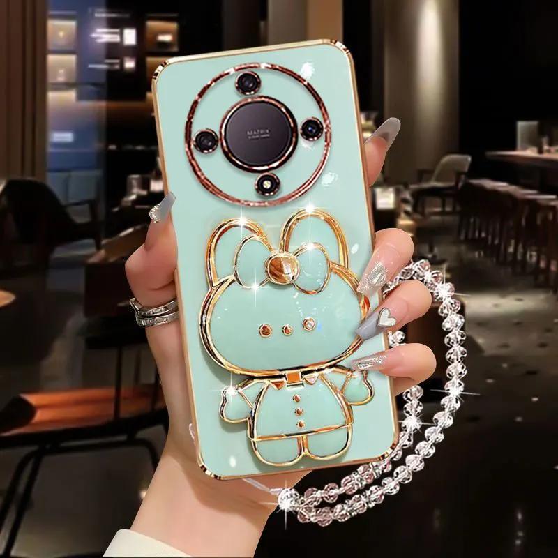 5Lite 6Lite Mirror Holder Case Bracelet Phone Case for Honor Magci 5 6 4 Lite pro 5G Shockproof Fashion Cover Magic5lite Lanyard