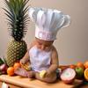 Newborn Cooking Costume White Chefs Hat And Apron For Baby Photoshoots Soft Infant Photography Props Holiday Gift