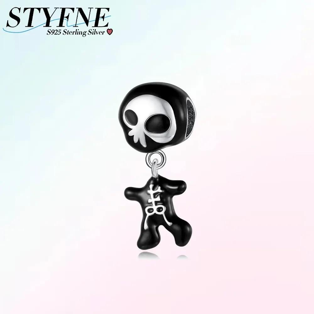 Copper Black Devil Skull Beads Rose Halloween Copper Charms For Original Bracelet Diy Charming Jewelry Gift For Women