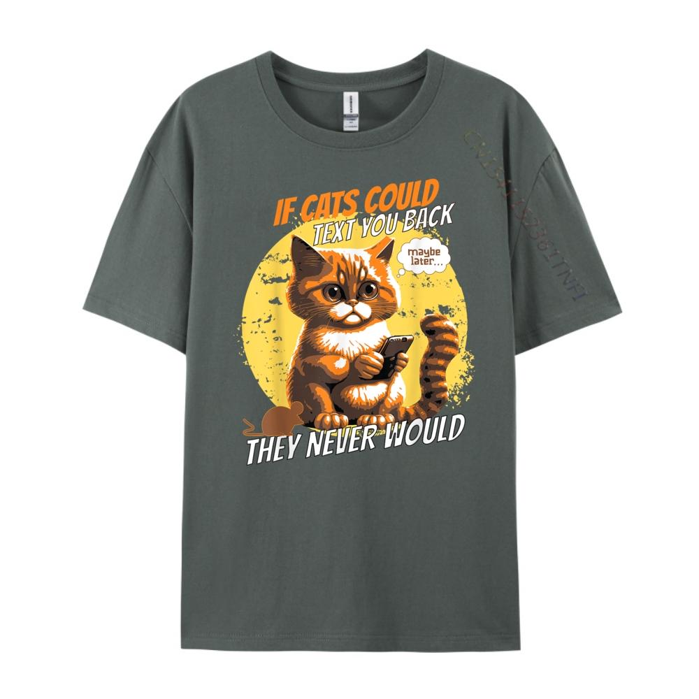 Katzen Telefon Katzen Lol Person Humor Wenn Katzen Texten könnten Handy Grafik T-Shirt Herrenbekleidung 2024 Cinco de Mayo