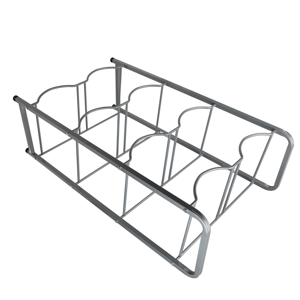 Water Bottle Storage Rack 4 Tier Steel Pipe Space Saving Water Bottle Holder Shelf for Office School Home