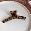 French Curved Hair Grabbing Leopard Print Grabbing Clip Shark Clip