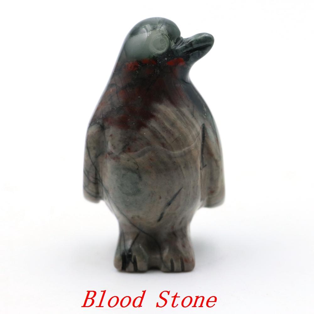 Cute Penguin Statue Natural Amethyst Rose Quartz Healing Crystals Stones Carving Reiki Animal Figurines Crafts Room Decoration 1pcs