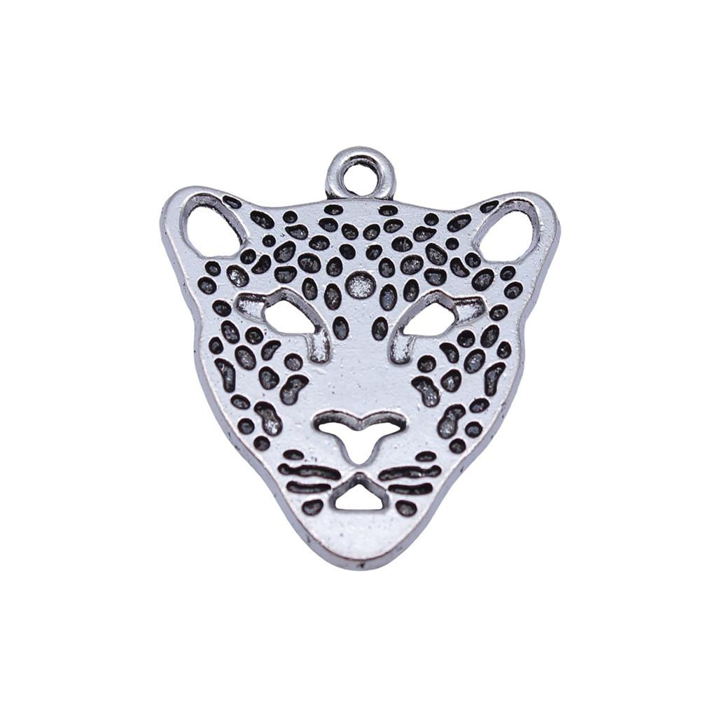 Retro Leopard Charms Metal Animal Pendants For Jewelry Making Handmade Supplies