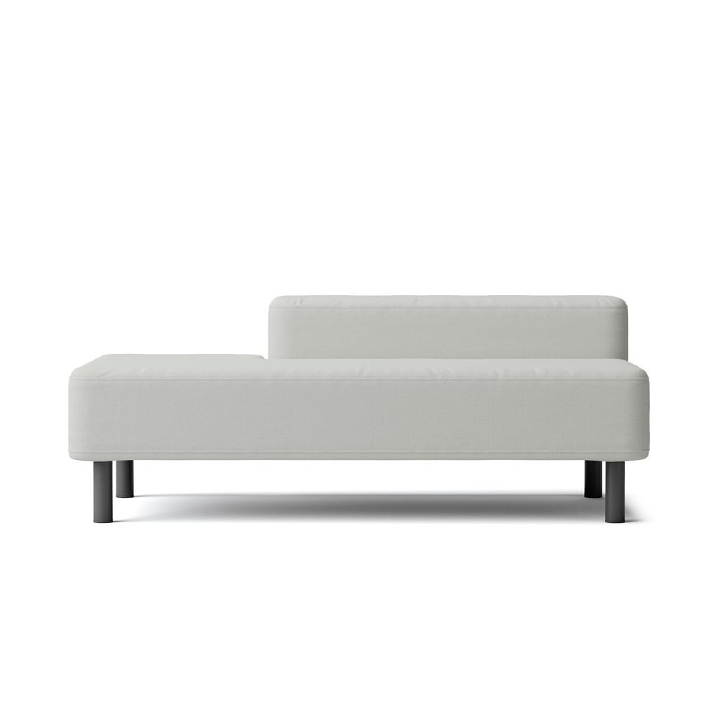 MUJI Sofa Bench Cotton Heather Light KB4RRA2A Cover, Canvas, Gray,