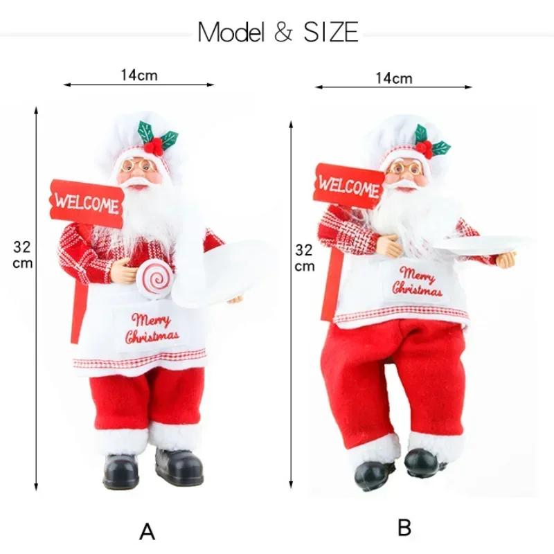 Christmas Party Home Decoration Santa Claus Dolls Hanging Legs Sitting Standing Chef Old Man Xmas Home Table Decor Ornaments