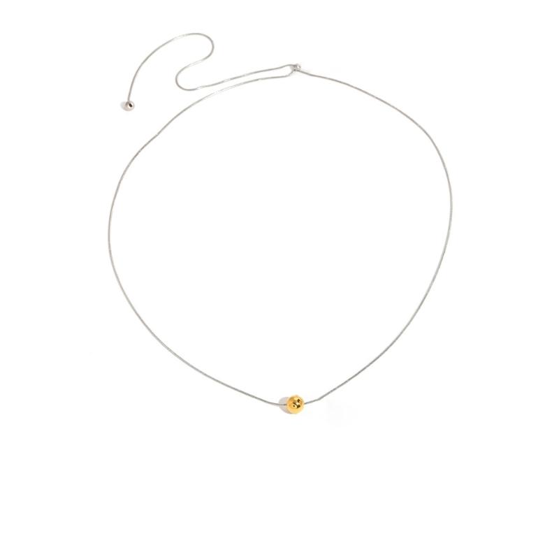 

Изысканный регулируемый набор из нержавеющей стали, ожерелье и браслет унисекс, с круглым кулоном-сферой, роскошные украшения 1