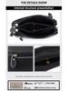 Women's Genuine Leather Multi-Compartment Crossbody Clutch Bag