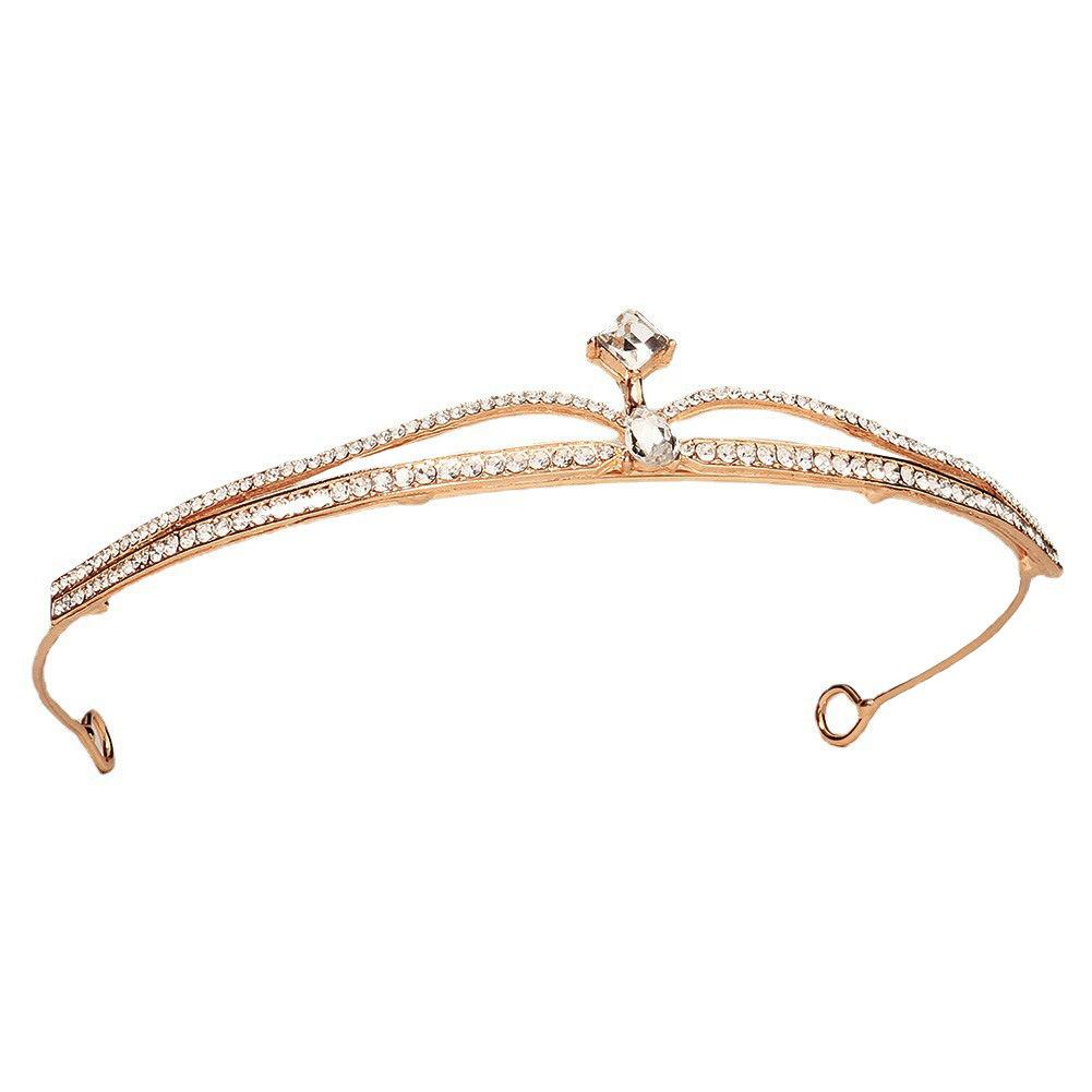 Korean new hair accessories bridal crown, exquisite and simple wedding dress, headdress, dinner, catwalk, headband, photography and makeup crown