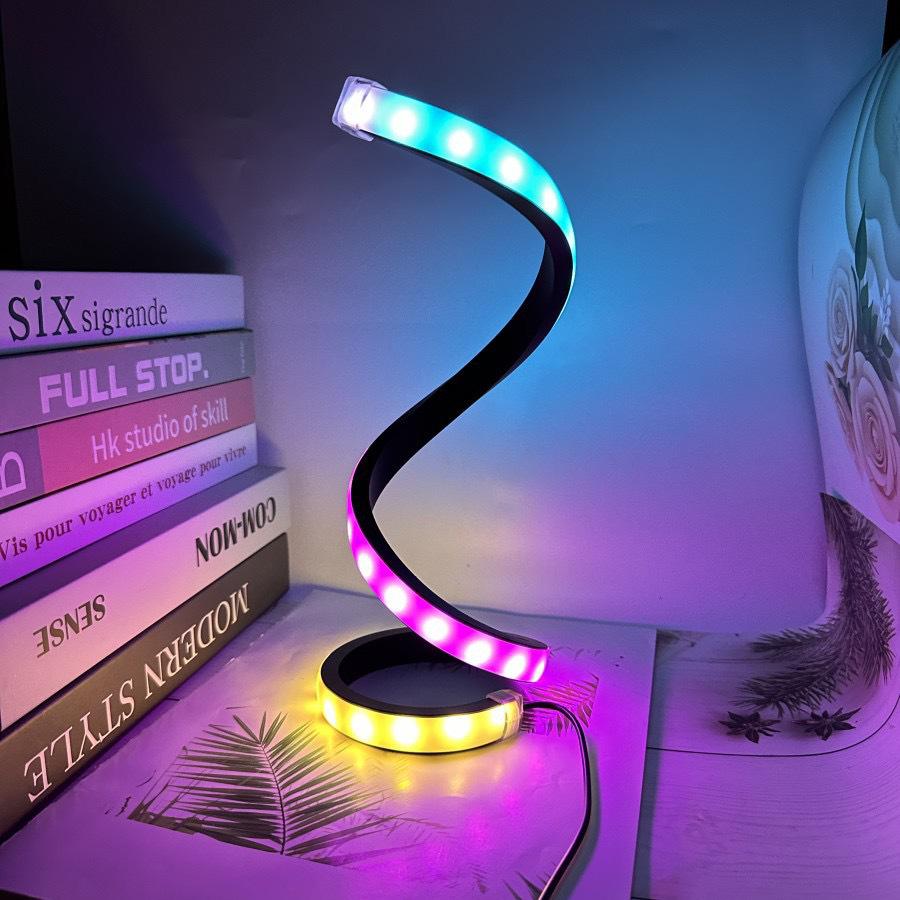 2025 Cross-border E-commerce: Modern Spiral, Adjustable LED, USB-Powered Desk Lamps