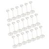 20Pcs Table Number Holders Iron Decorative Number Stands for Wedding Party Birthday 12cm Silver