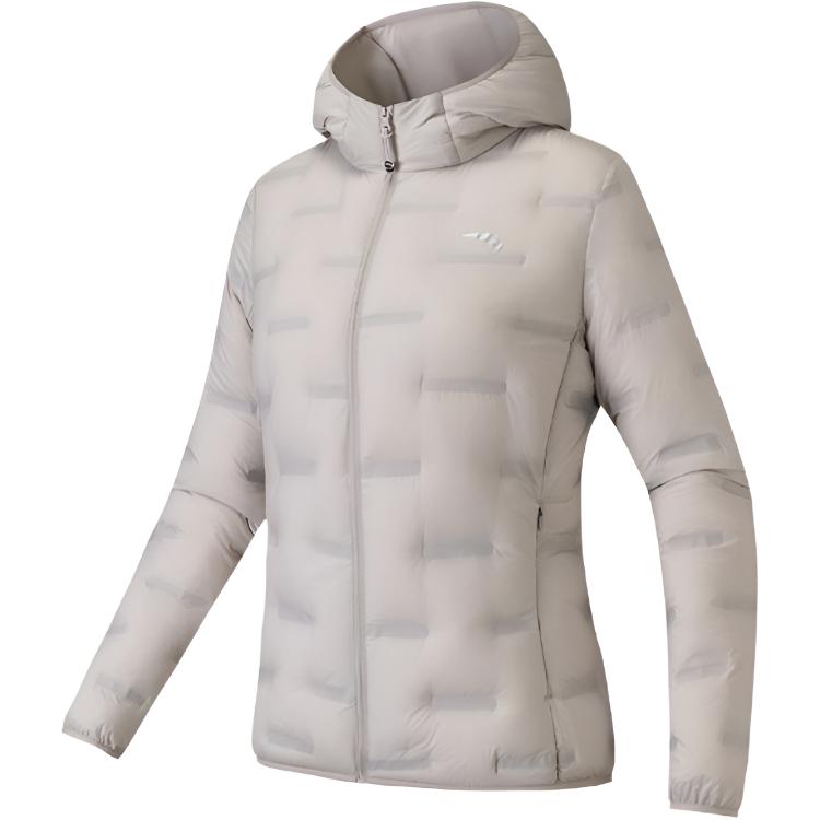 Anta Training Series Hooded Zipper Solid Color Down Jacket Women outerwear 962547903-1