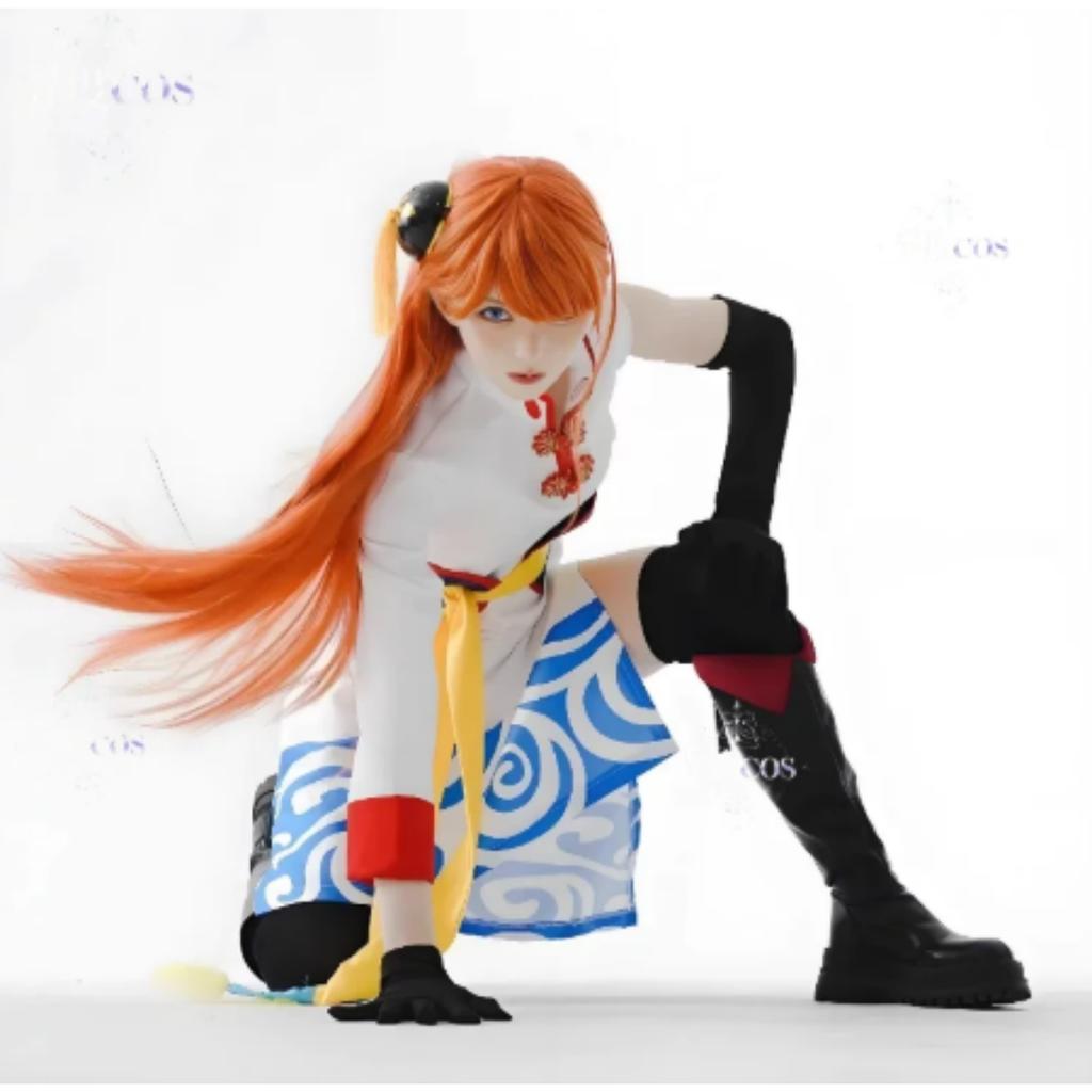 Kagura Gintama Anime Costume Cosplay Ensemble Complet Fête d'Halloween Tenue de Jeu de Rôle pour Hommes Femmes