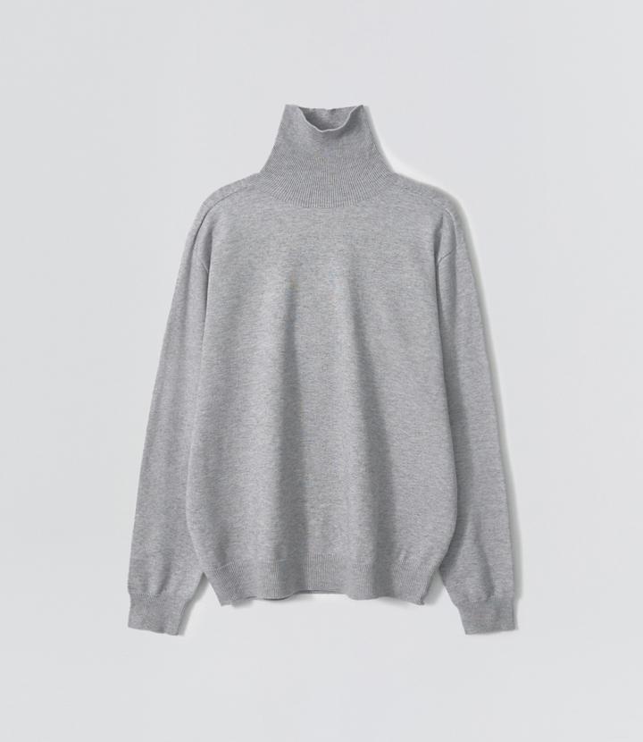 EZIO Seamless Turtle Knit_Melange Gray