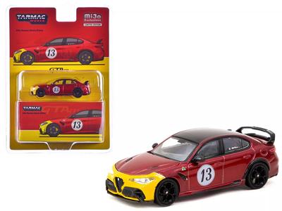 Tarmac Works Alfa Romeo Giulia GTA TARMAC WORKS GIULIA Diecast Auto MiJo Exklusiv 1/64 Rot/Gelb