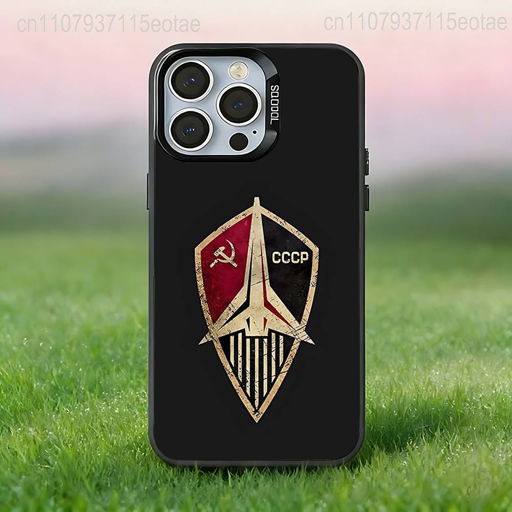 

Russians USSR CCCP ART Phone Case For iPhone 17,16,15,14,13,12,11,Pro,Max,Plus,E,Air,Mini Black IMD Cover iPhone17pro