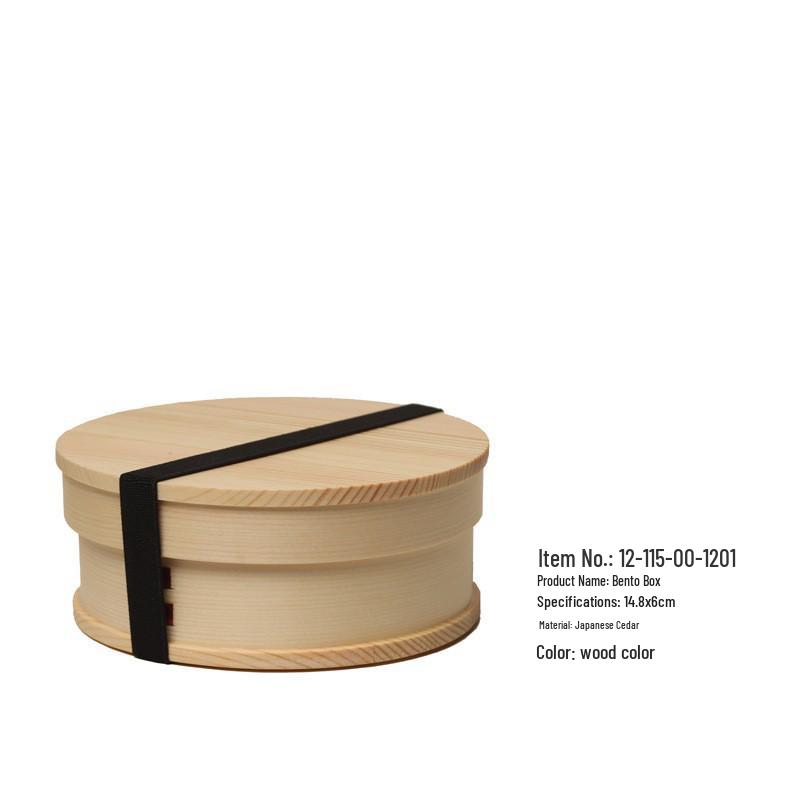 YFJY Japanese-Style Multi-Layer Wooden Bento Box for Students and Outdoor Picnics