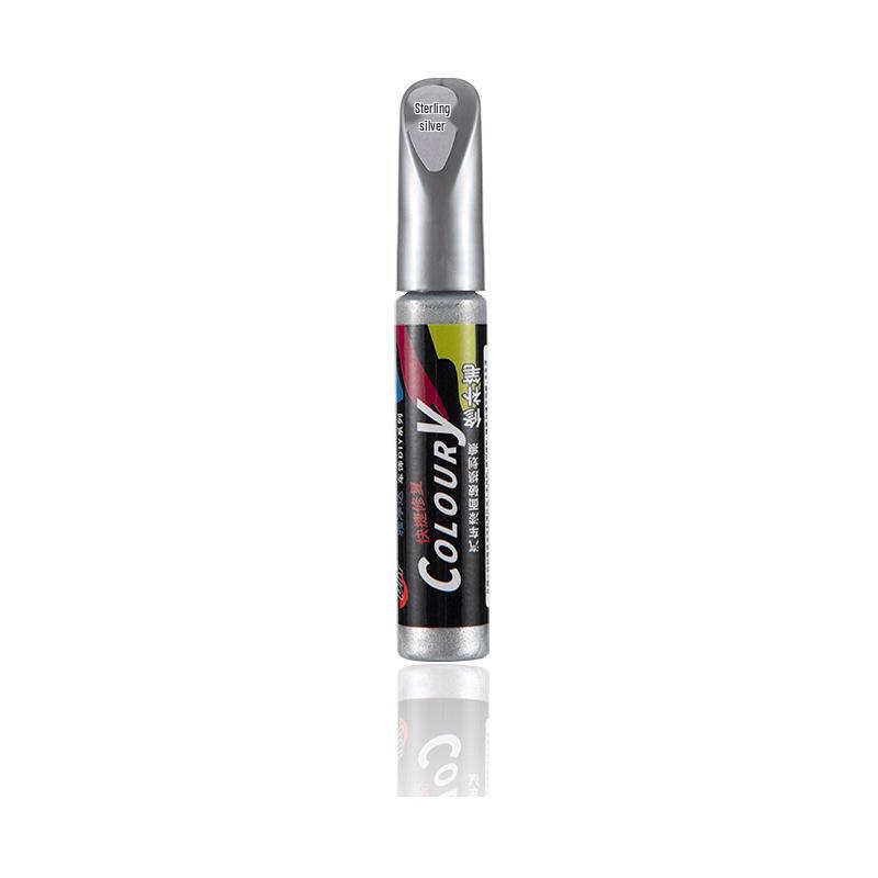 Pearl White & Silver Car Scratch Repair Pen - Self-Spray Touch-Up Paint for Black Marks