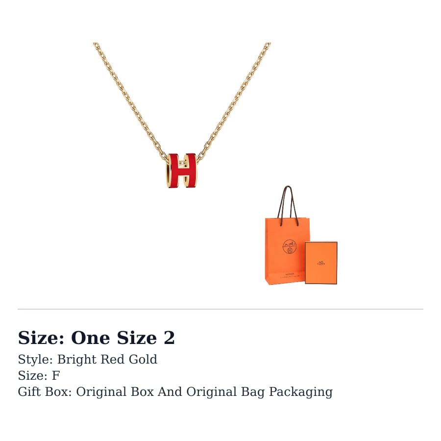 Hermes POP H Metal Necklaces Women's Gold Chain H147992F-12