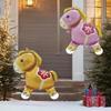 Jumbo Horse Balloon with Wheels 4D Cartoon Foil Balloon On Rolling Stand Eye-Catching Centerpiece for Birthday & Celebrations