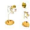 Rotating Candle Holder Candelabra Elegant Decorative Stand Tealight for Lover