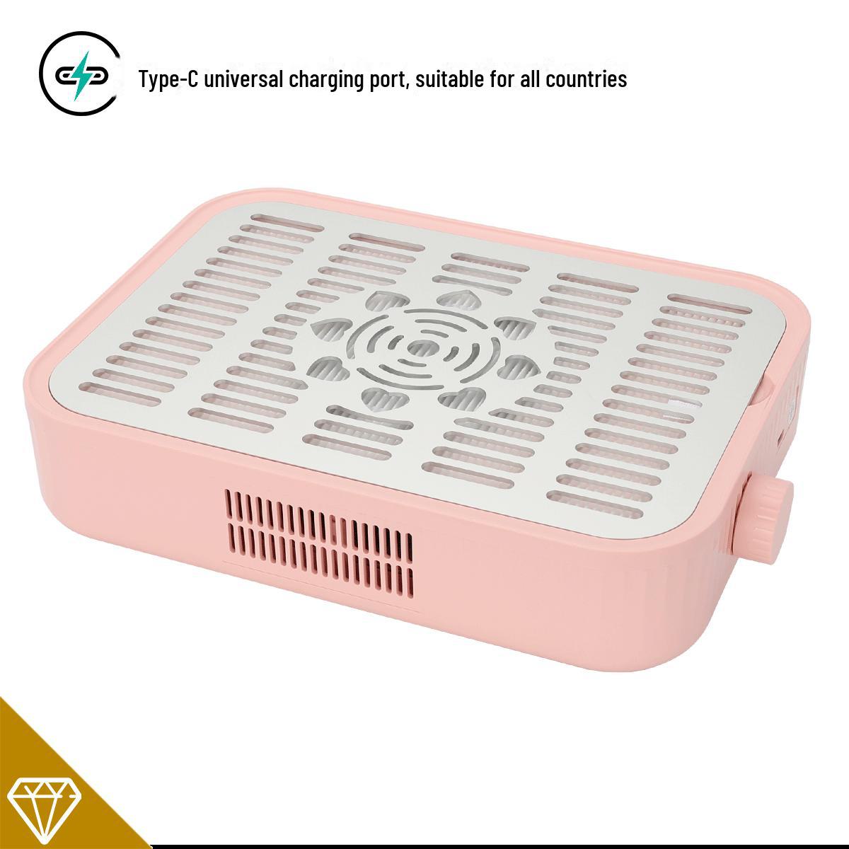 

Японский аккумуляторный бесшумный бесщеточный пылесос для ногтей розовый