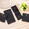 50Pcs Collection Gold Lettering On Black Background  Paper Card Hair Accessories Dispaly Card